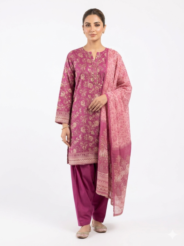Gulnaar Farshi Shalwar 3-Piece Casual Dress